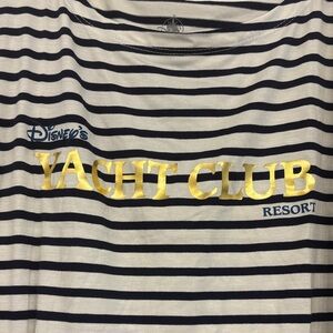 Disney’s Women’s Yacht Club Resort Striped Top w/ Gold Accents NWT XXL